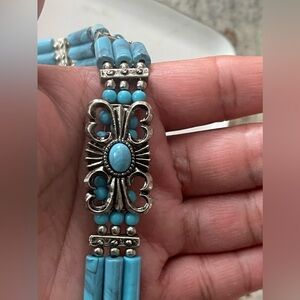 Blue Women Short Necklace Used